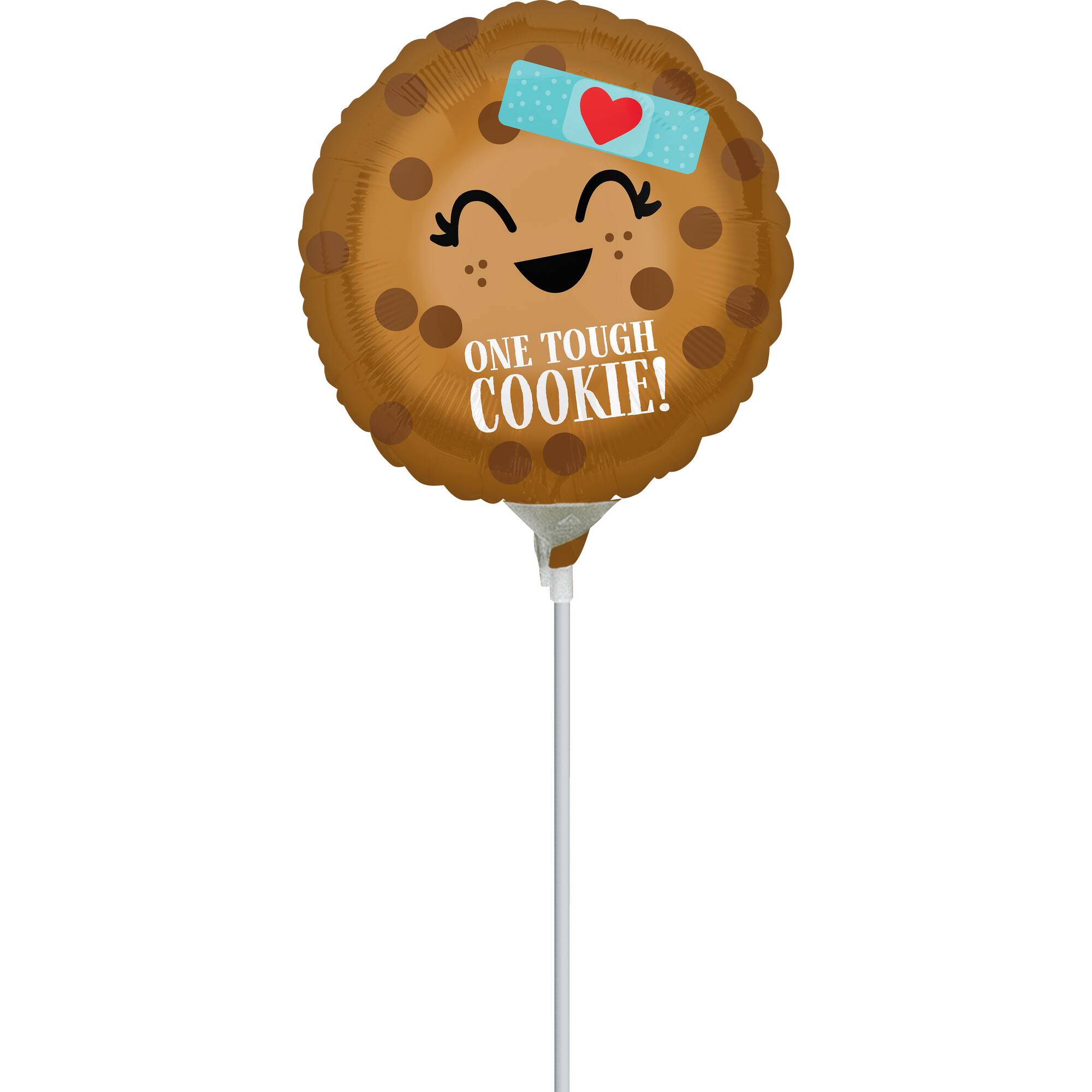 9" One Tough Cookie Foil Stick Balloon